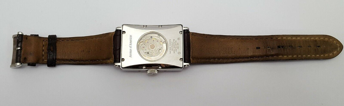 Gevril Avenue of Americas Limited Edition Automatic Swiss Leatherband Wristwatch