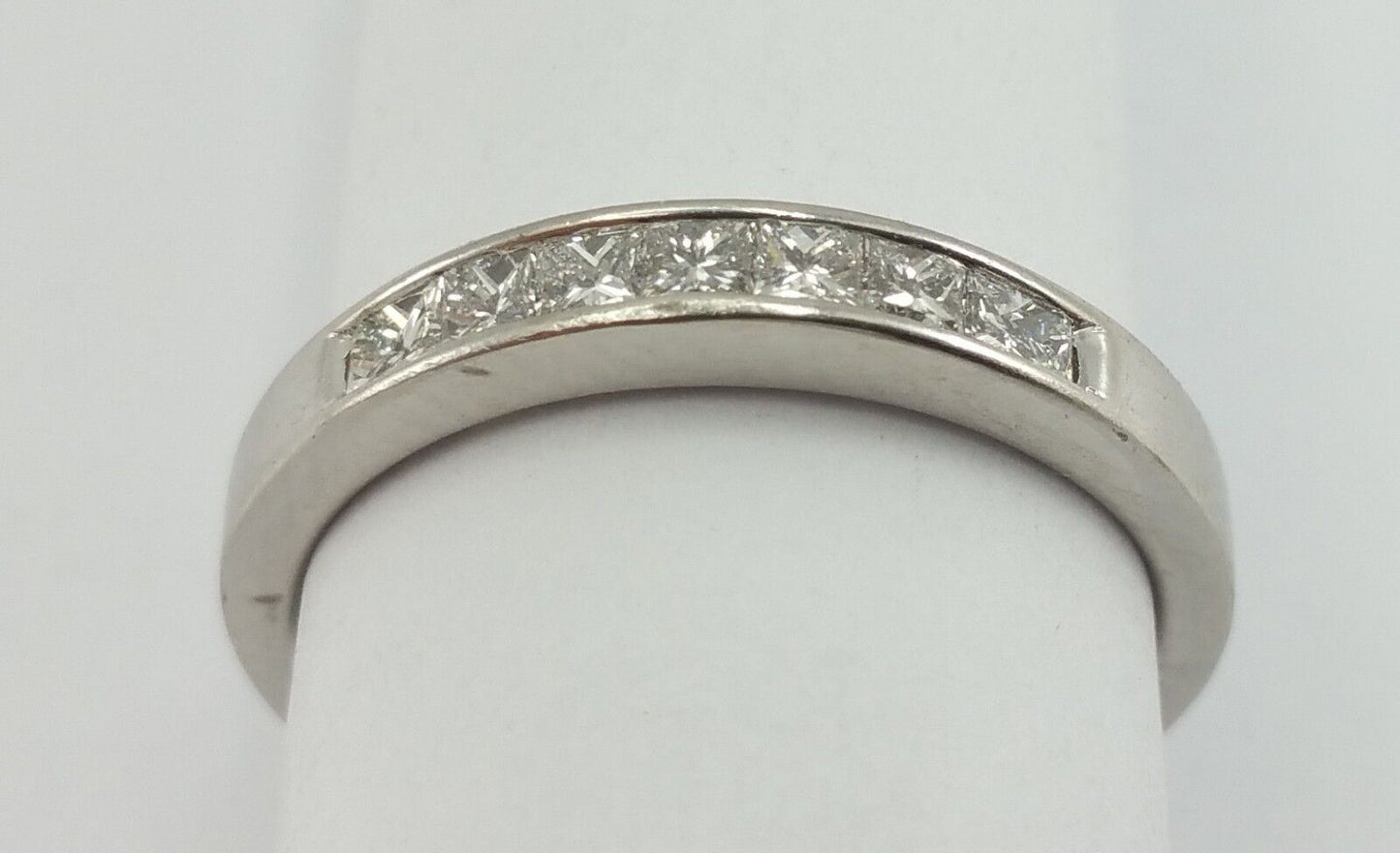 Exquisite Solid Platinum Wedding Ring Band With Diamonds