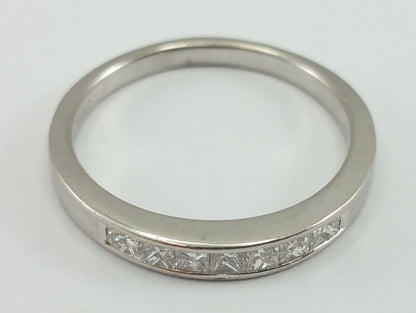 Exquisite Solid Platinum Wedding Ring Band With Diamonds