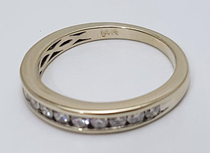 Exquisite 14K Solid White Gold Designer Diamond Wedding Band Ring