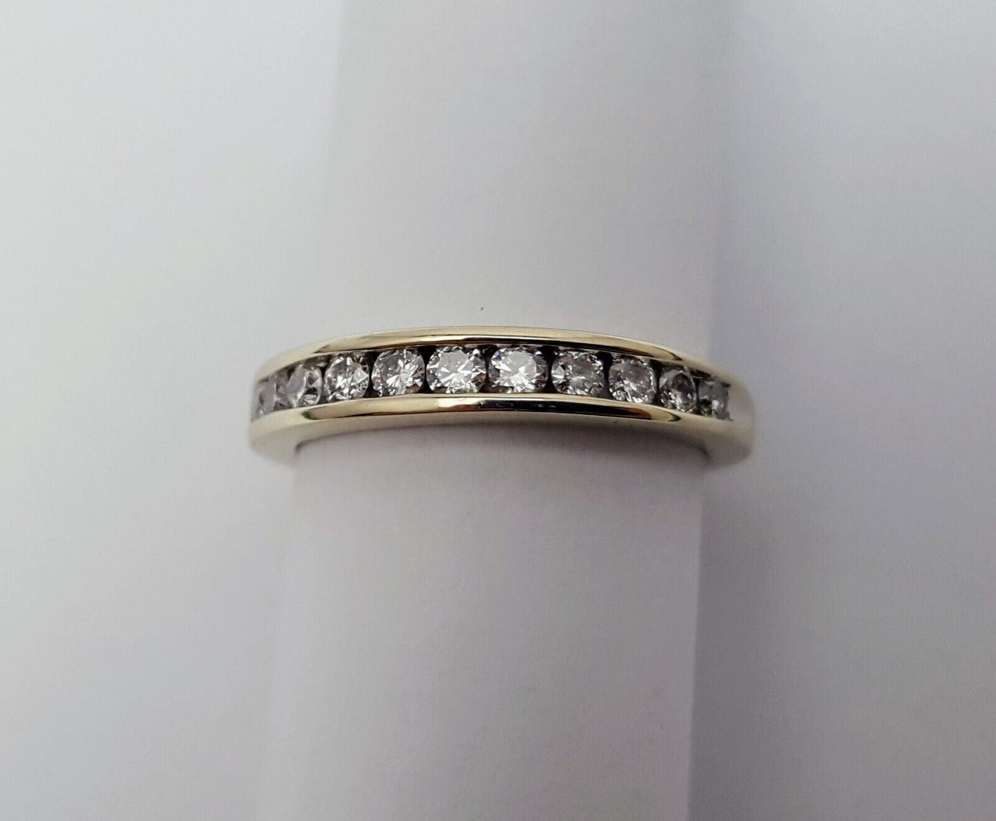 Exquisite 14K Solid White Gold Designer Diamond Wedding Band Ring