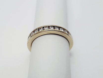 Exquisite 14K Solid White Gold Designer Diamond Wedding Band Ring