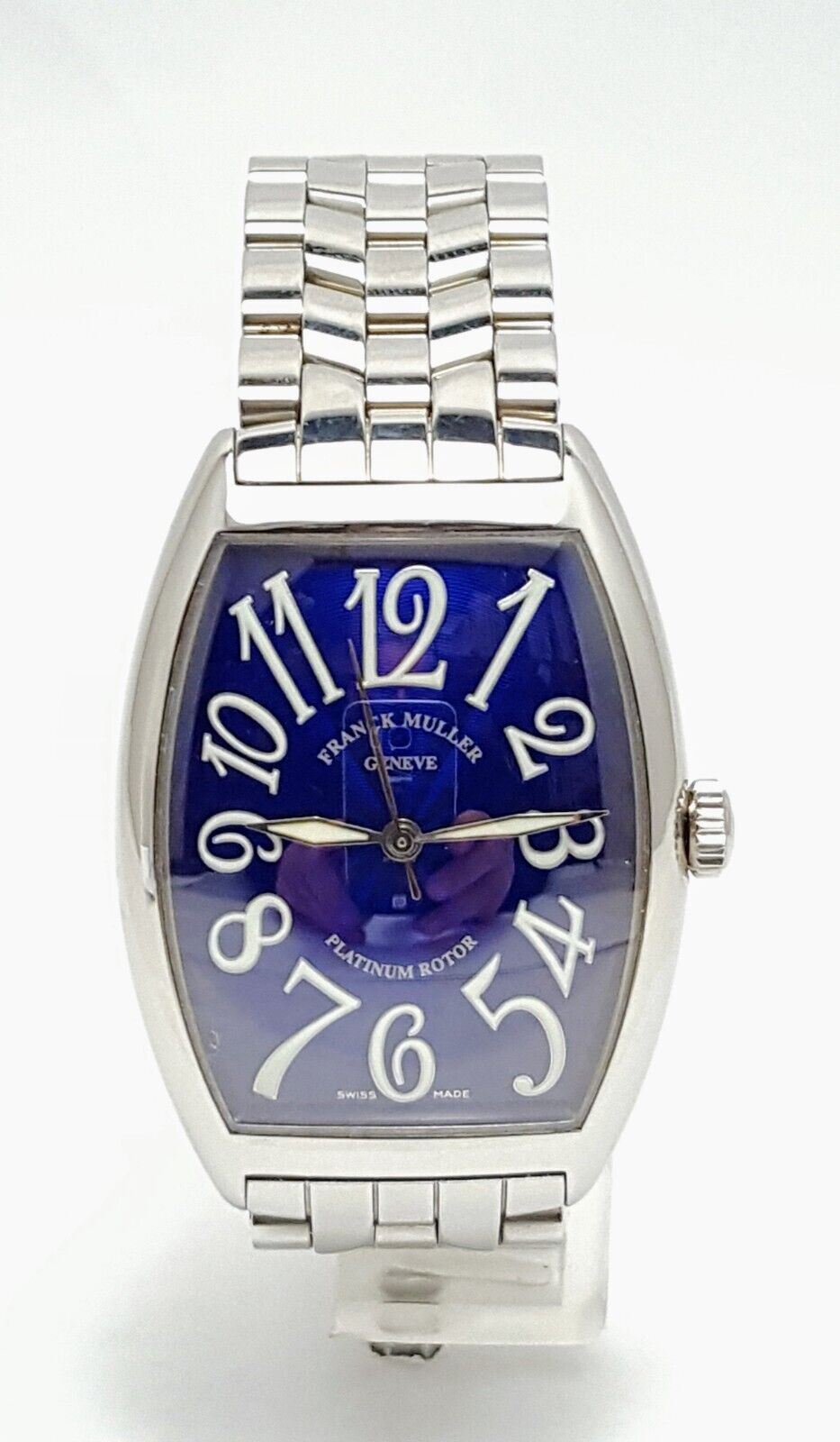 Franck Muller 6850 SC 47x34mm Platinum Motor Stainless Cintree Curves Royal Blue