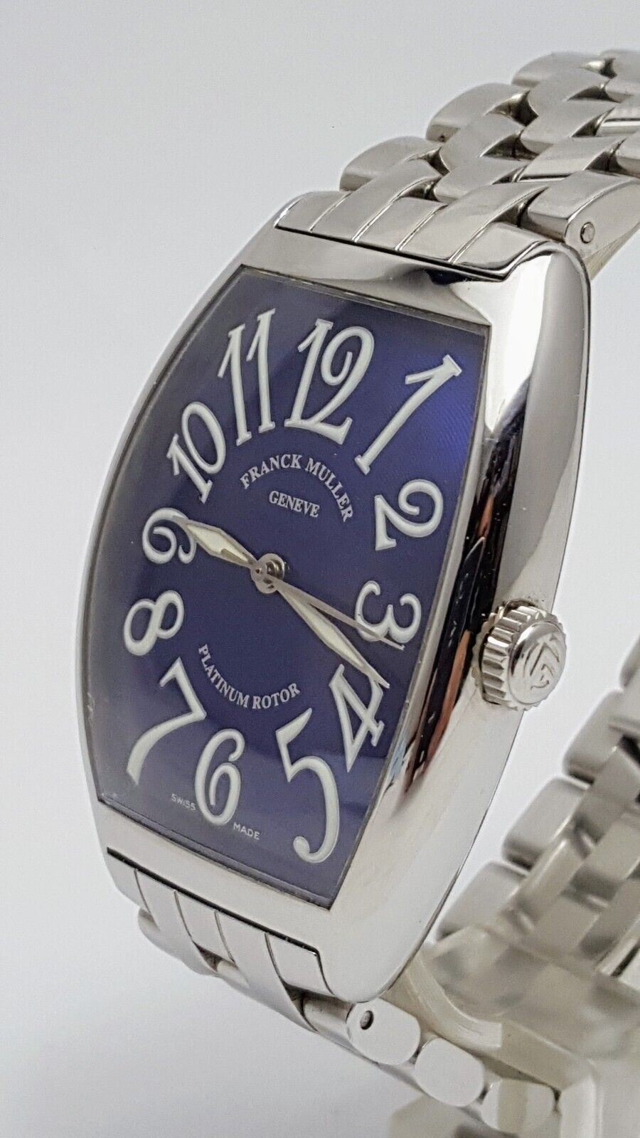 Franck Muller 6850 SC 47x34mm Platinum Motor Stainless Cintree Curves Royal Blue