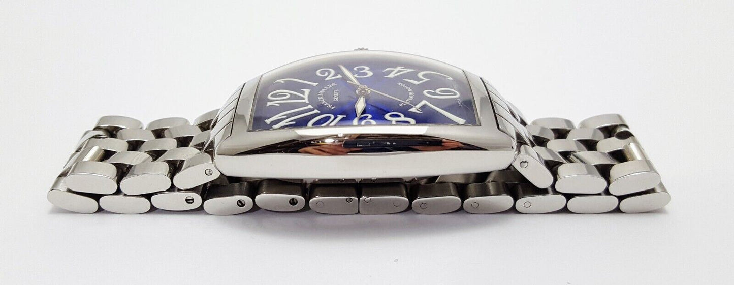 Franck Muller 6850 SC 47x34mm Platinum Motor Stainless Cintree Curves Royal Blue