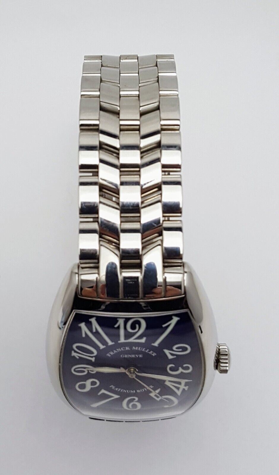 Franck Muller 6850 SC 47x34mm Platinum Motor Stainless Cintree Curves Royal Blue