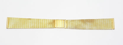 18K Yellow Gold Mesh Design Watch Bracelet 6.75" Length