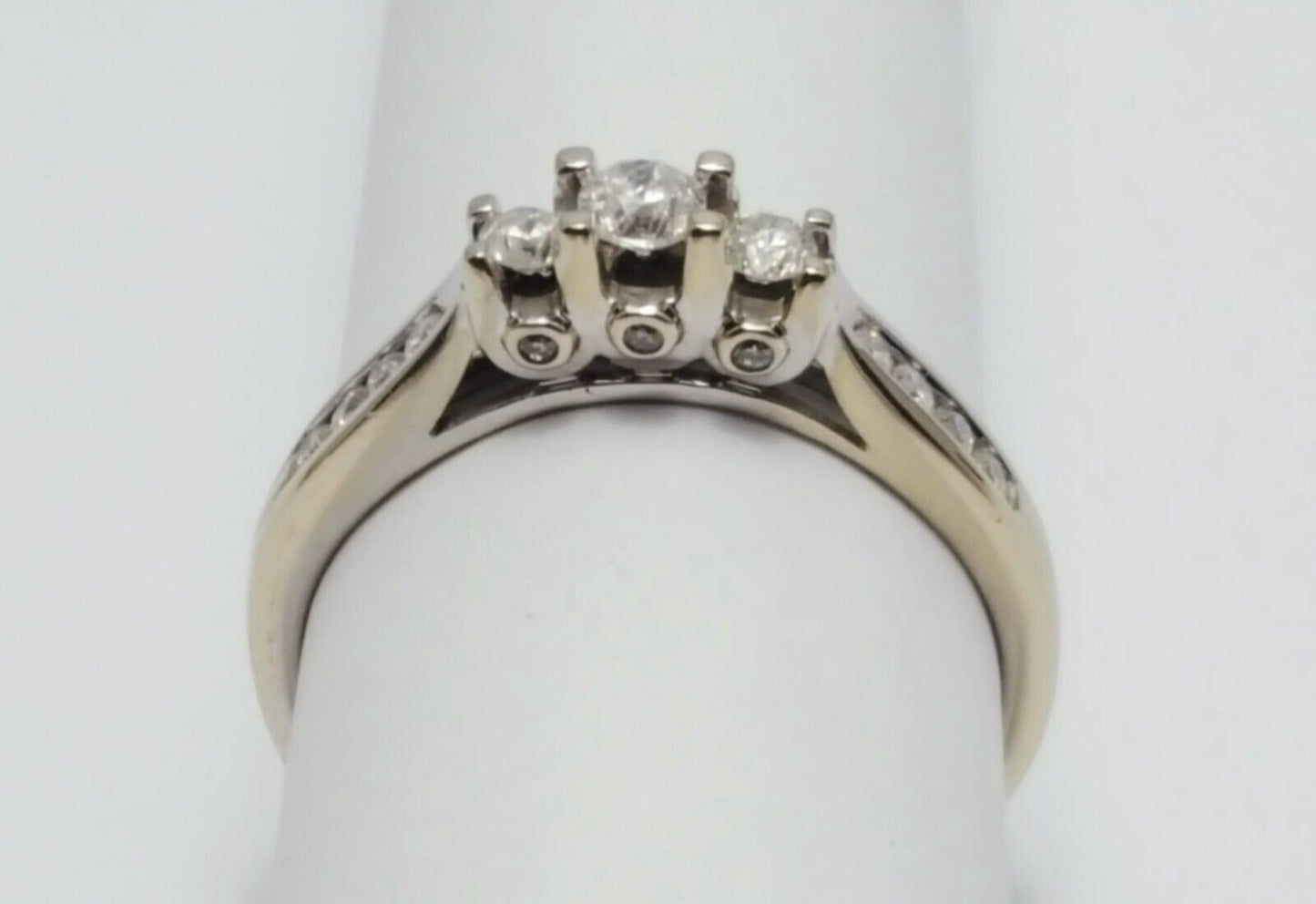 14K White Gold Ladies Diamond Engagement Ring