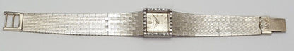 Vintage Rolex 18k White Gold Bracelet Precision Diamond Bezel 3408 Calibre 1300